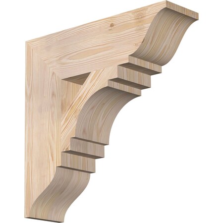 Ekena Millwork Merced Traditional Smooth Bracket, Douglas Fir, 5 1/2"W x 20"D x 20"H BKT06X20X20MRC01SDF